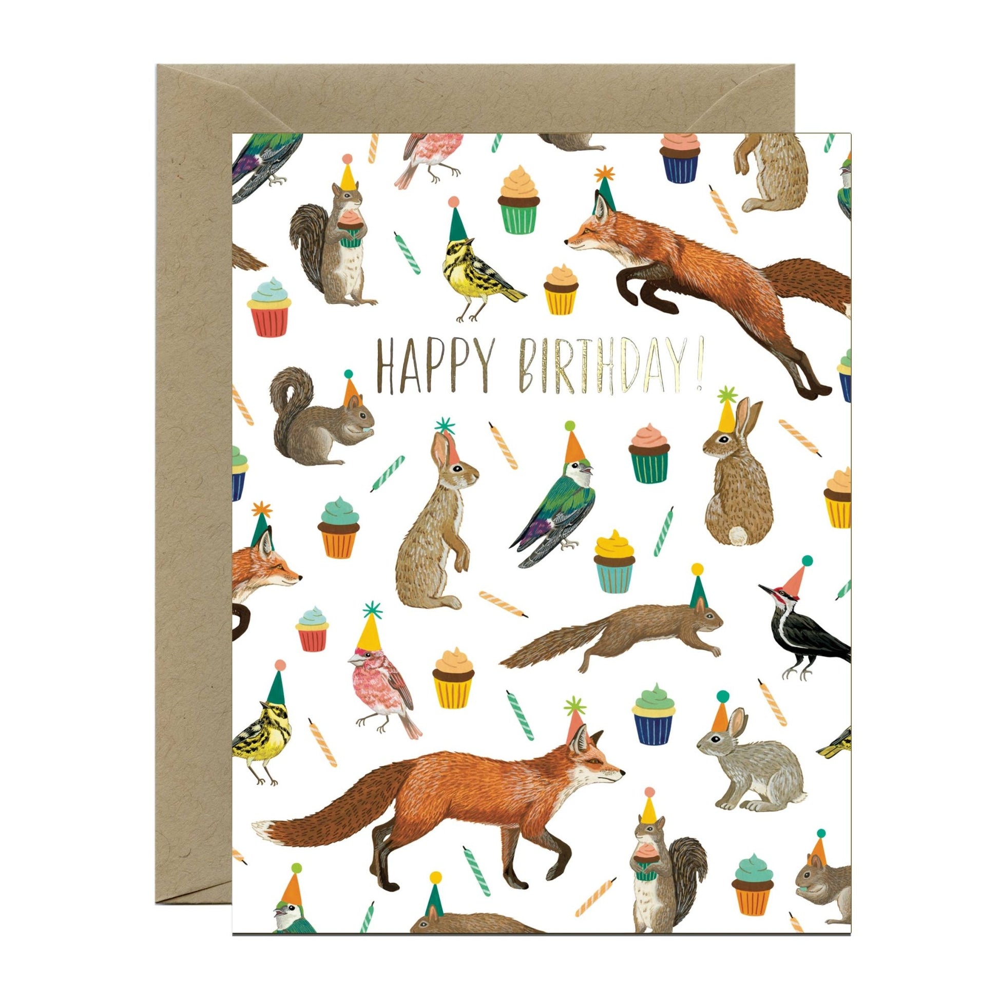 Forest Animals Galore Birthday Card *Foil Stamped* - The Regal Find
