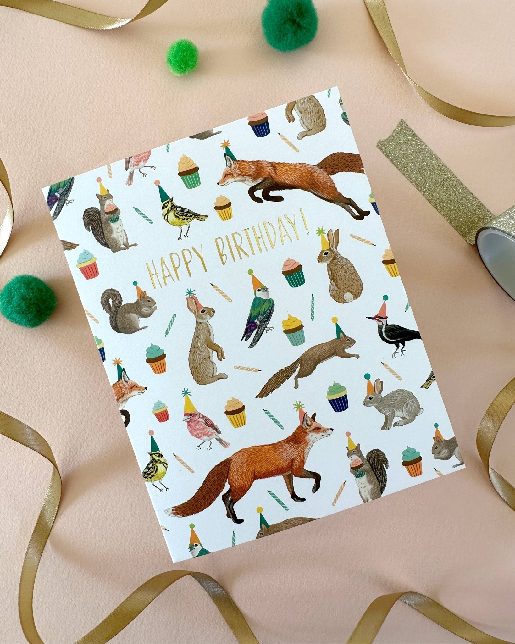 Forest Animals Galore Birthday Card *Foil Stamped* - The Regal Find