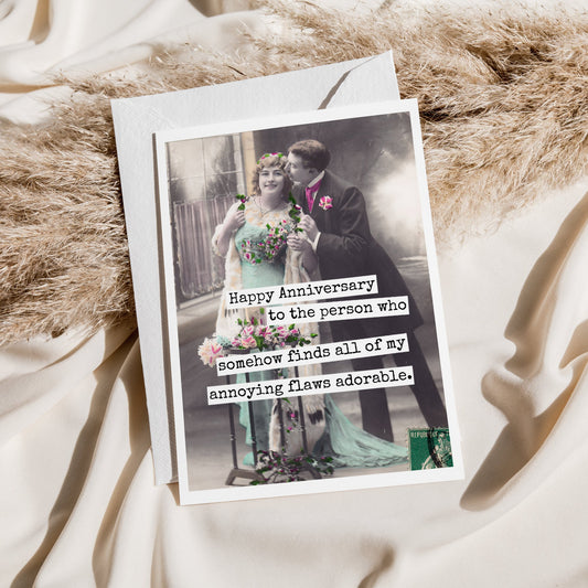 Funny Anniversary Card. Finds All Of My Annoying Flaws... - The Regal Find