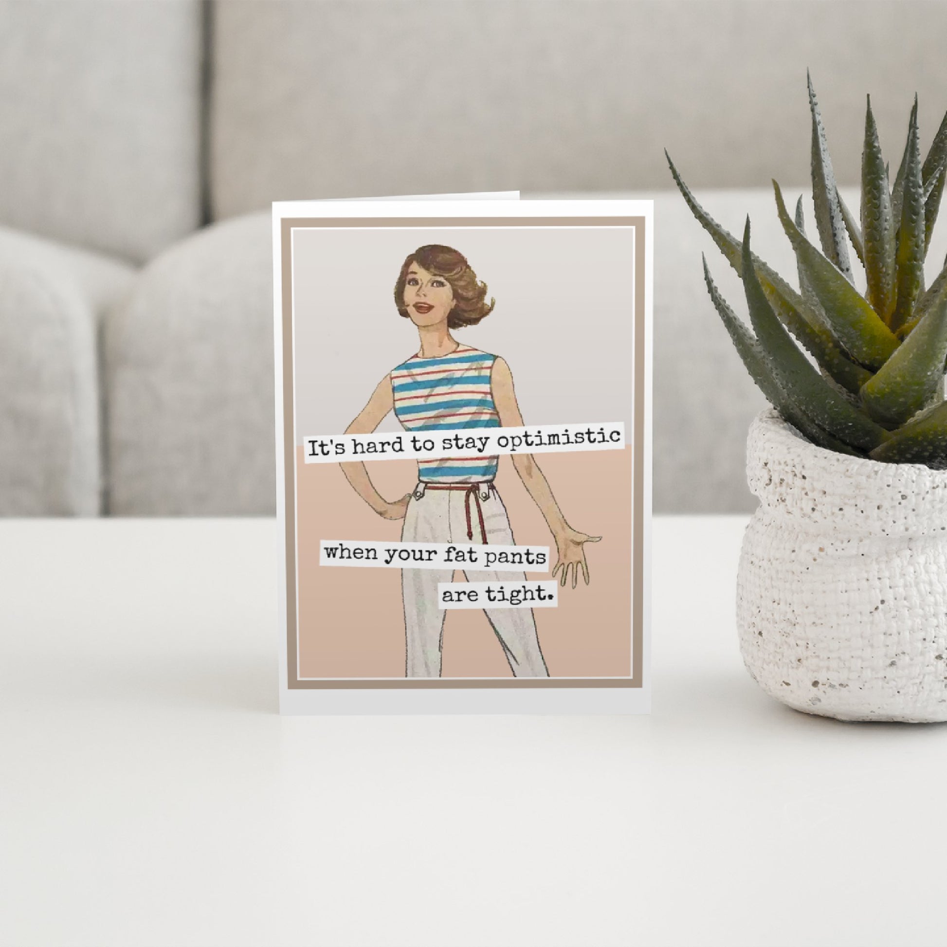 Funny Greeting Card. It's Hard To Stay Optimistic When... - The Regal Find