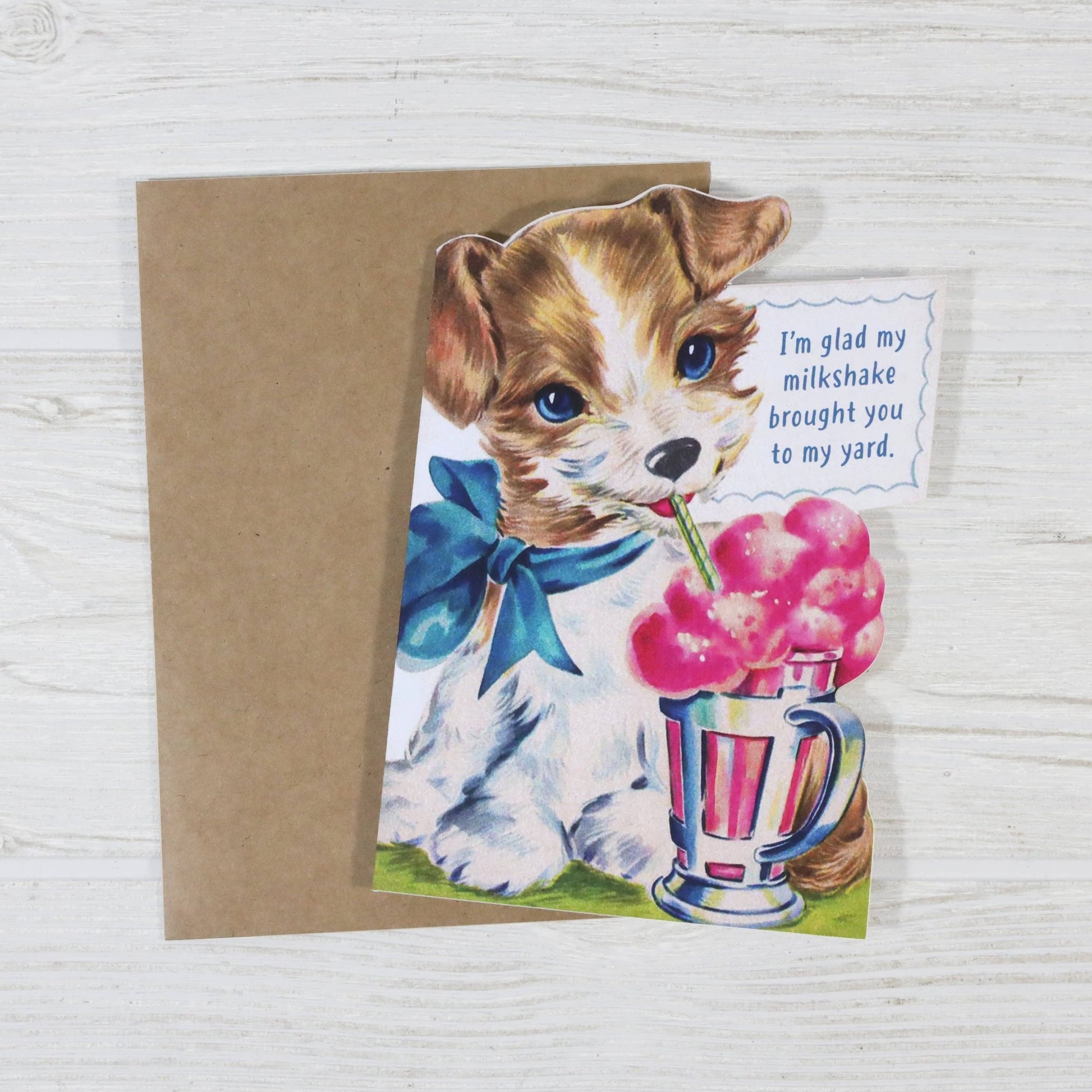 Funny Relationship Valentine Card - Milkshake Theme - The Regal Find