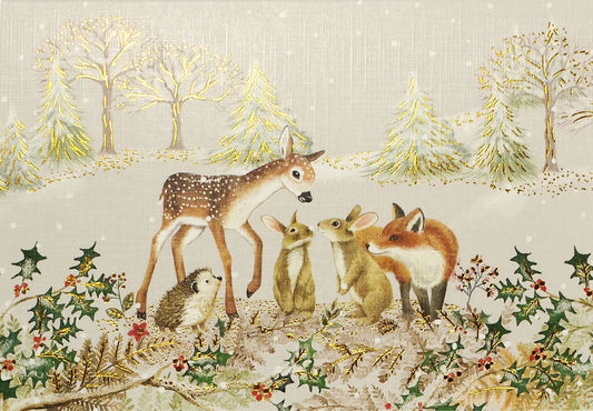 Furry Friends Small Boxed Holiday Cards - The Regal Find