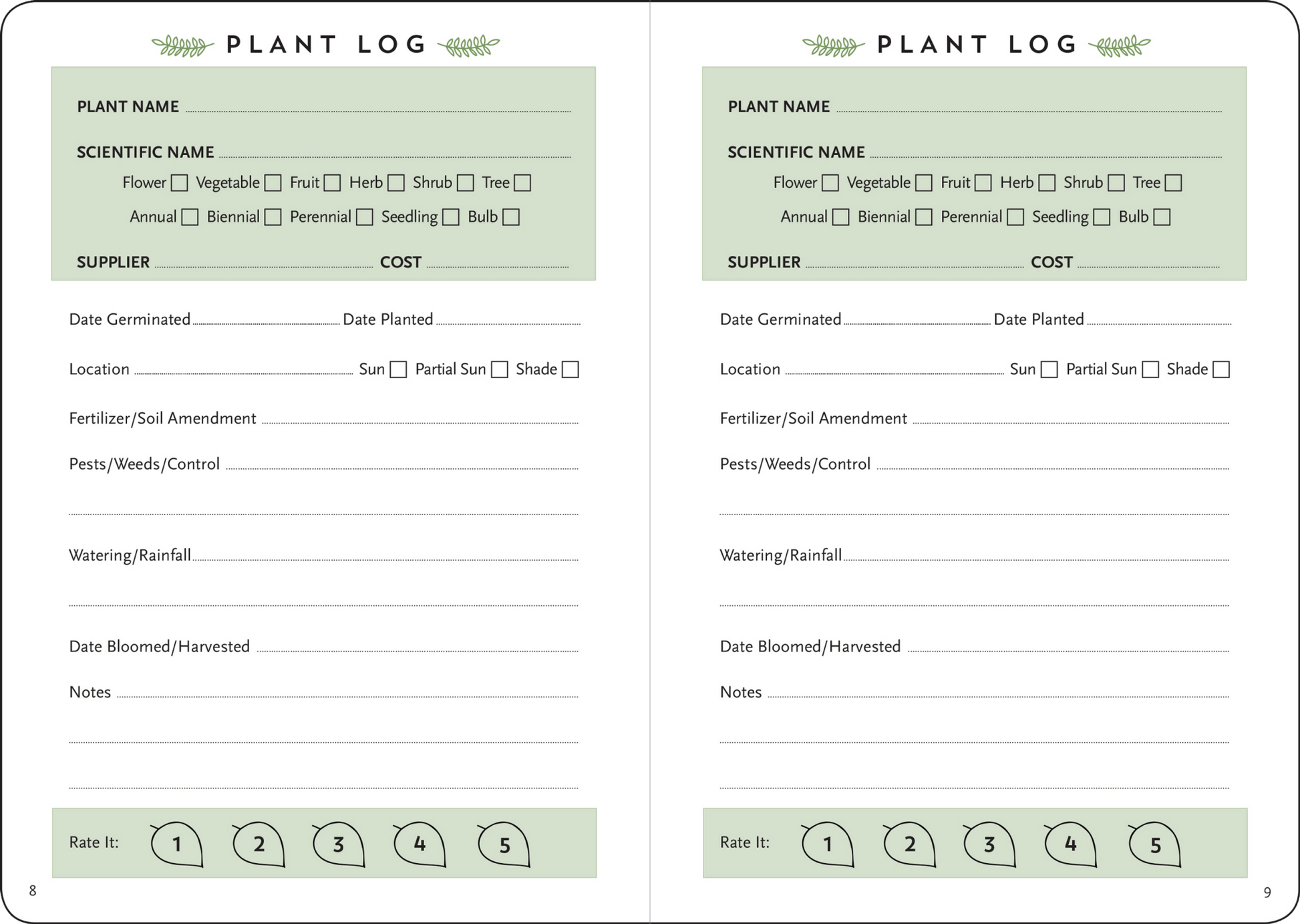 Gardener's Logbook - The Regal Find