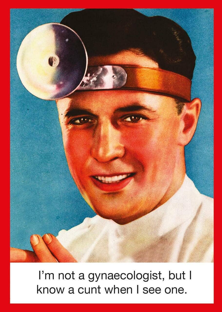 Gyno - 4x6 Funny KissMeKwik Card - The Regal Find