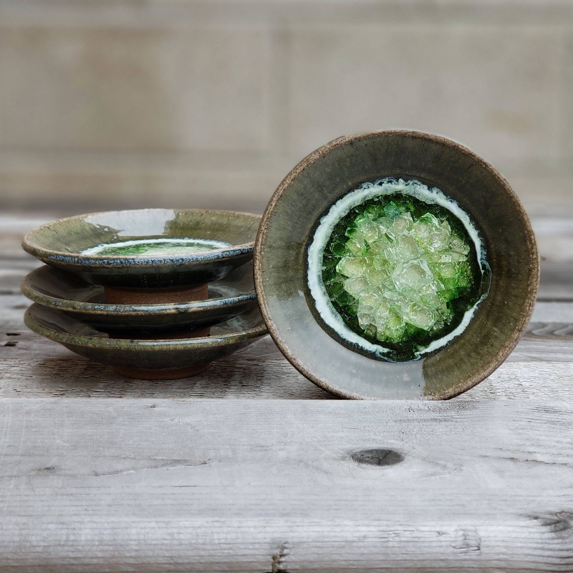 Handmade Ring Dish - Wasabi Dipping Dish - Black - The Regal Find