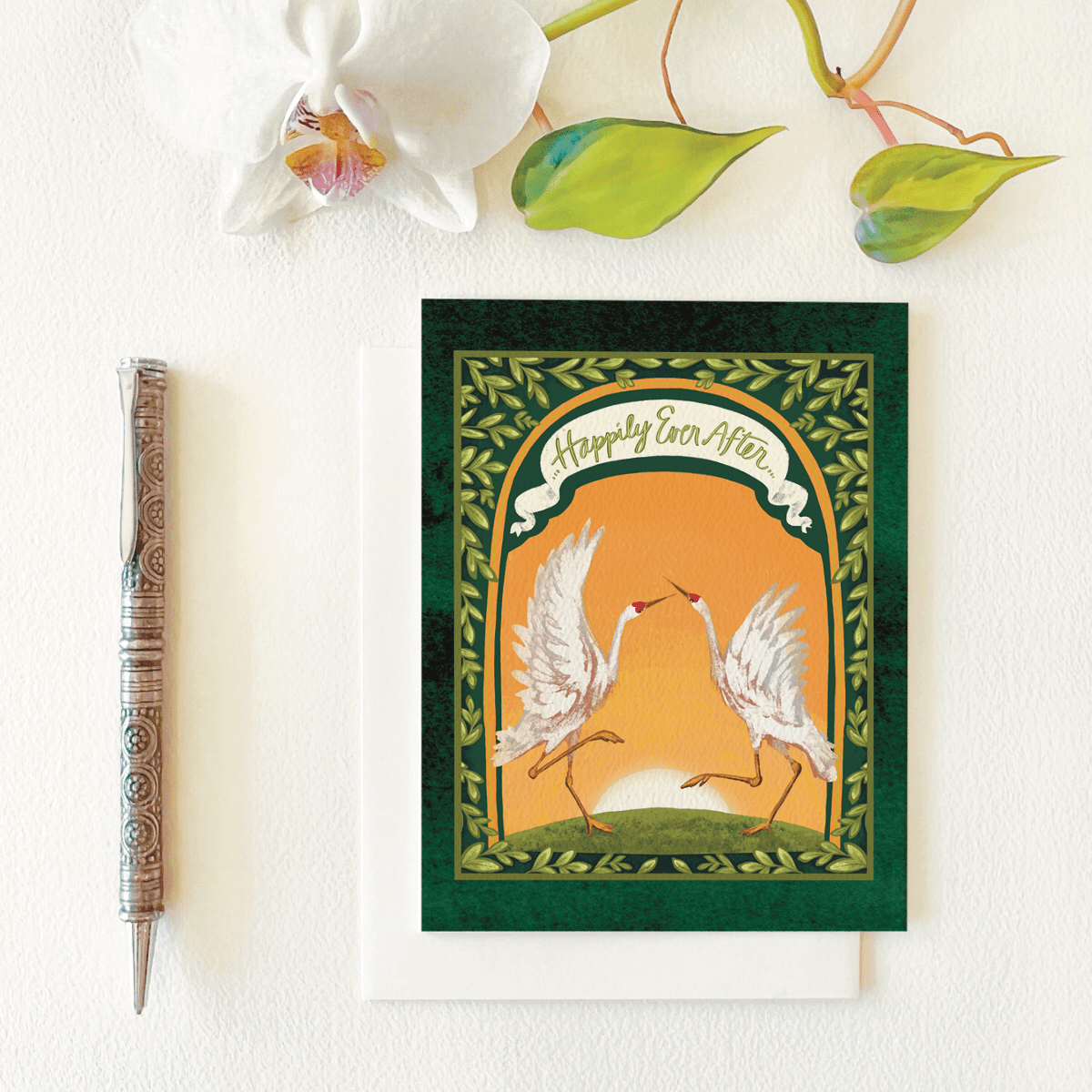 Happily Ever After Cranes Greeting Card - The Regal Find