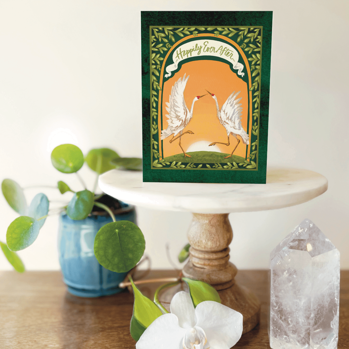 Happily Ever After Cranes Greeting Card - The Regal Find