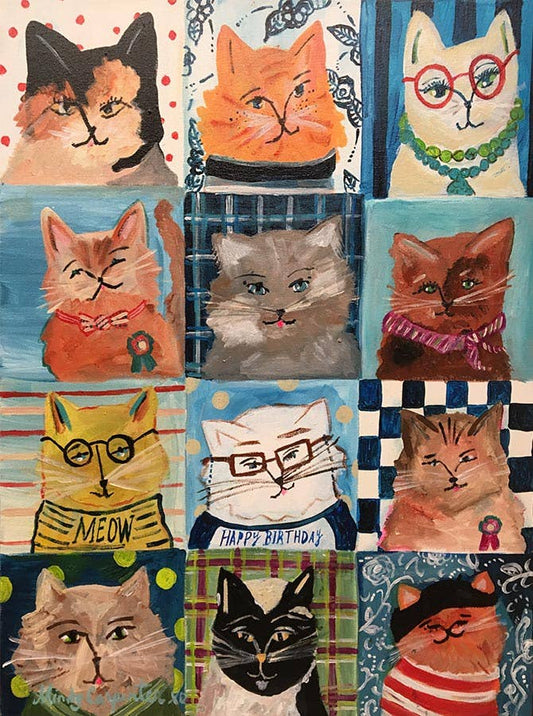 Happy Birthday Cats Greeting Card - The Regal Find