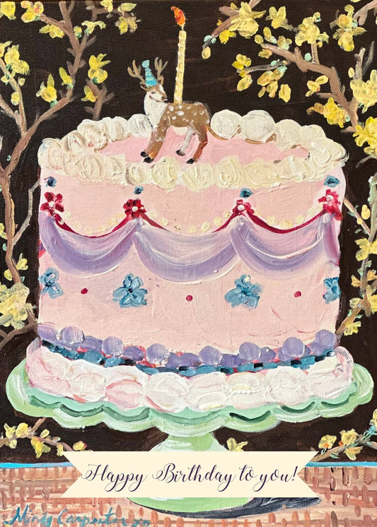 Happy Birthday Deer Greeting Card - The Regal Find