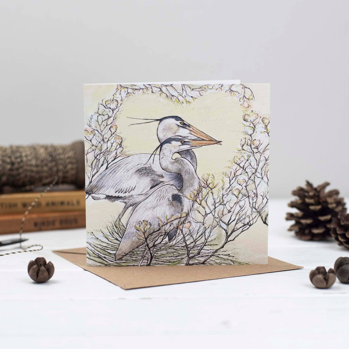 Herons in Nest Greeting Card - The Regal Find
