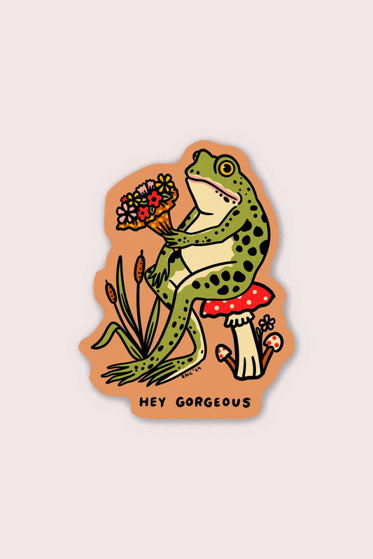 Hey Gorgeous Vinyl Sticker - The Regal Find