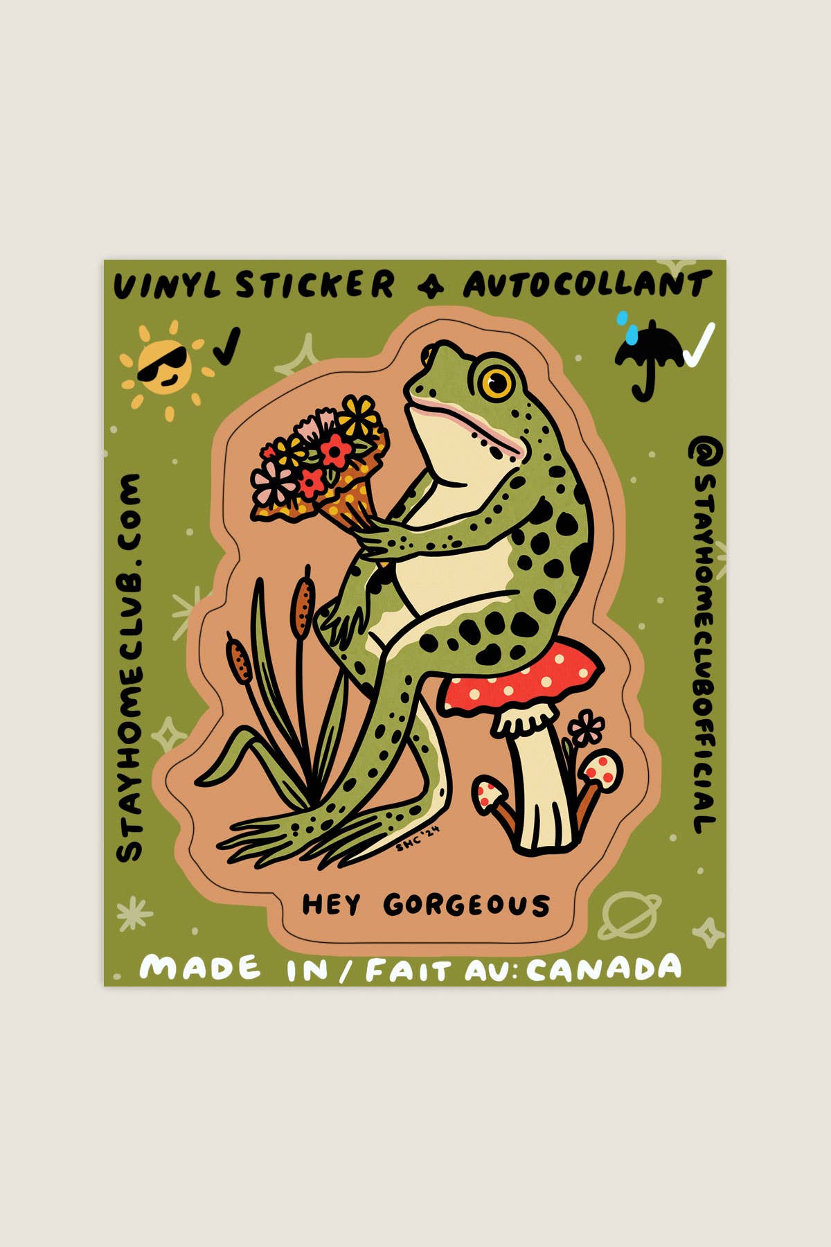 Hey Gorgeous Vinyl Sticker - The Regal Find