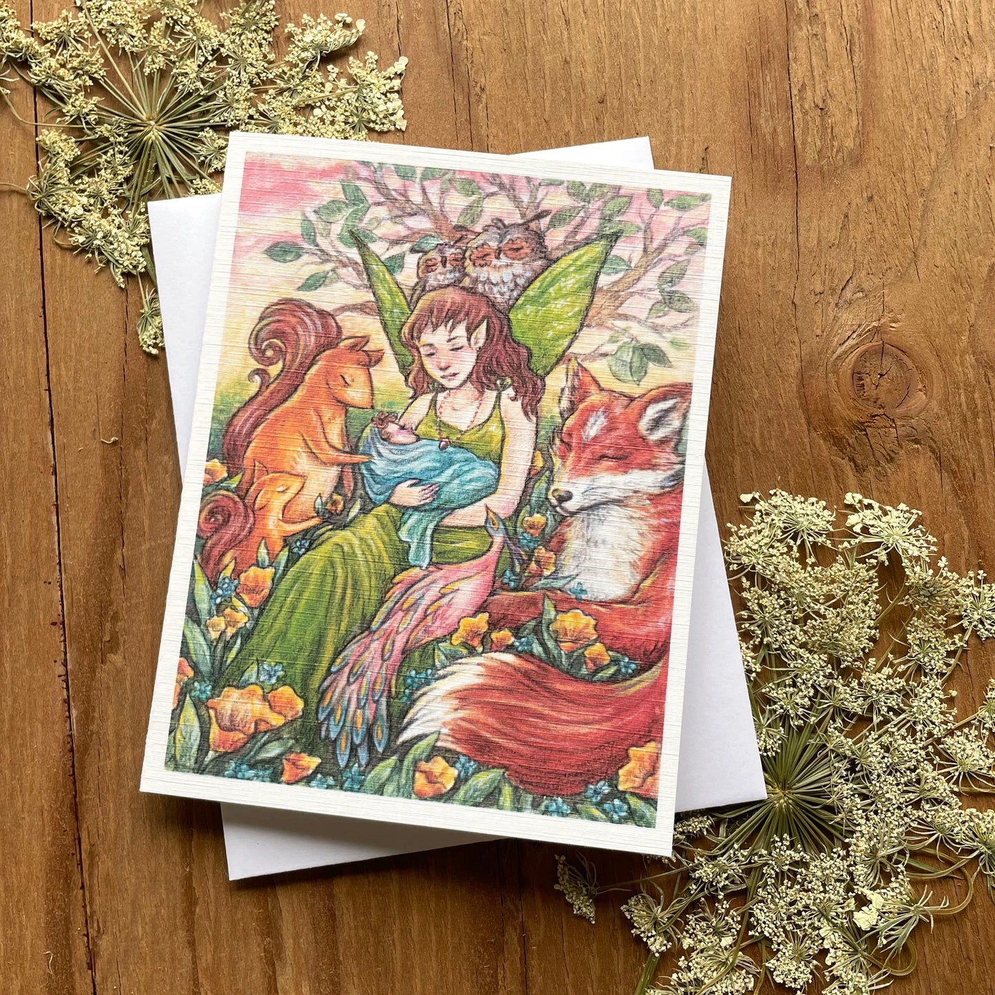 Mom and Baby Fairy Greeting Card