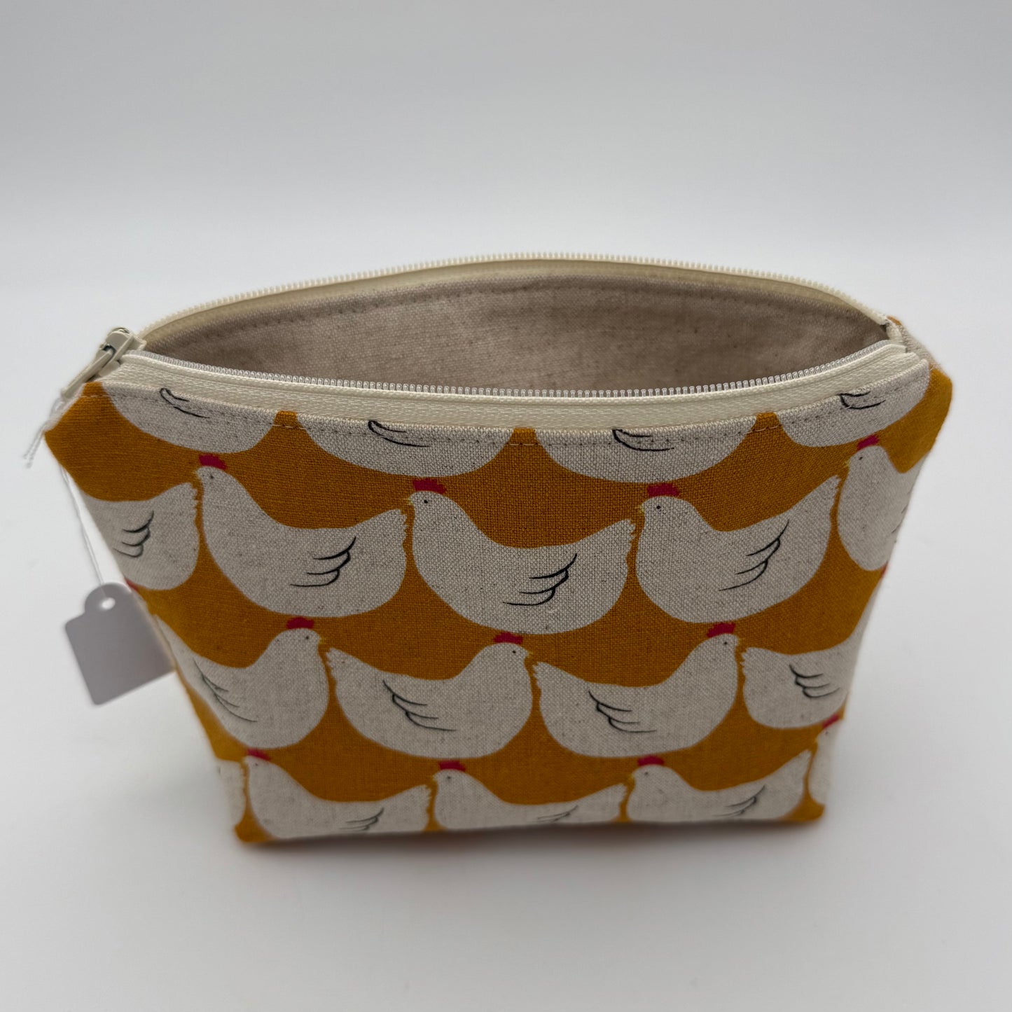 Chickens on Yellow - Zipper Pouch