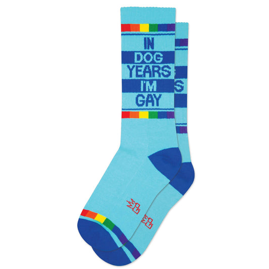 In Dog Years I'm Gay Gym Crew Socks - The Regal Find