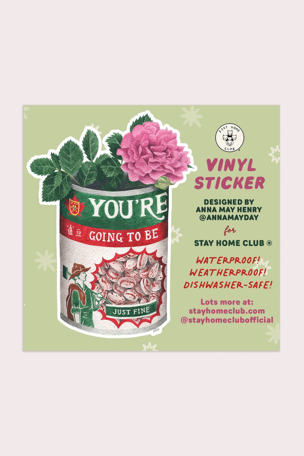 Just Fine Vinyl Sticker - The Regal Find