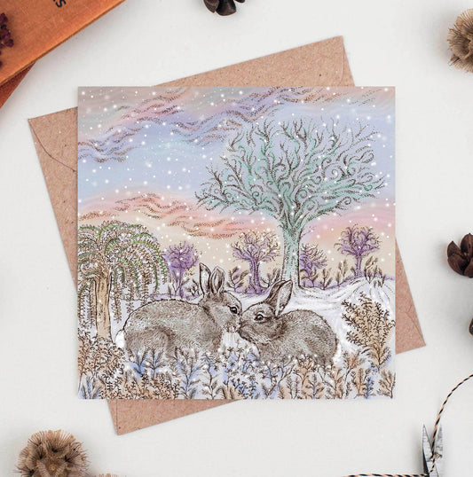 Kissing Bunnies Greeting Card - The Regal Find