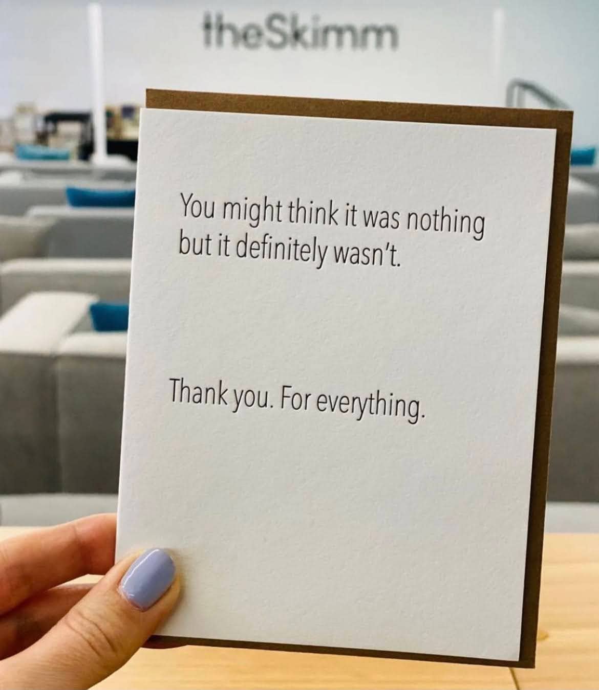 Not Nothing - Thank You Card - The Regal Find