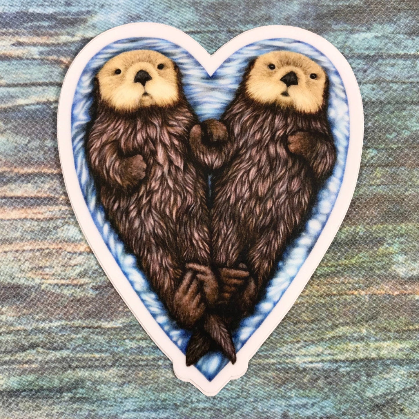 Otter heart sticker - The Regal Find
