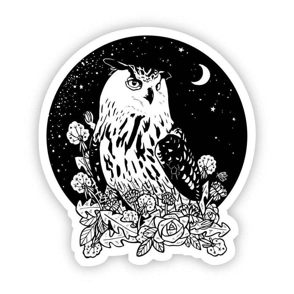 Owl with Night Sky Sticker - The Regal Find