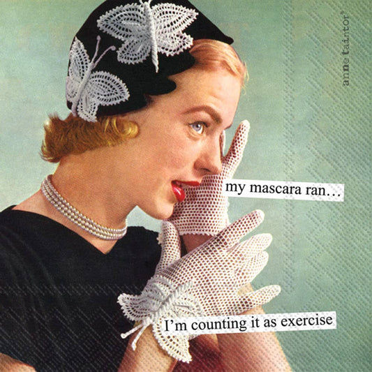 Paper Cocktail Napkins Pack of 20 Anne Taintor Mascara - The Regal Find