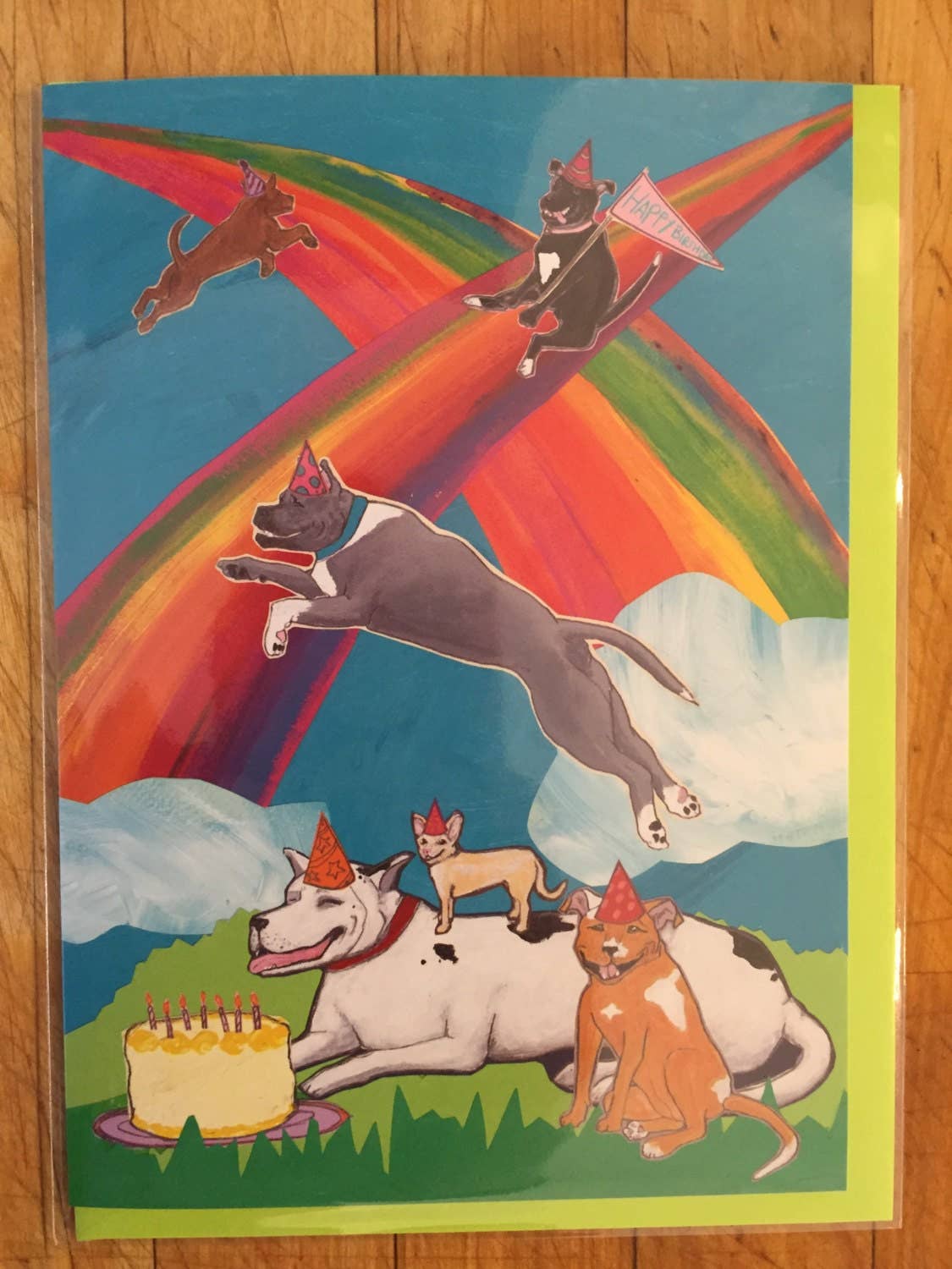 Rainbow Dogs Birthday Card - The Regal Find