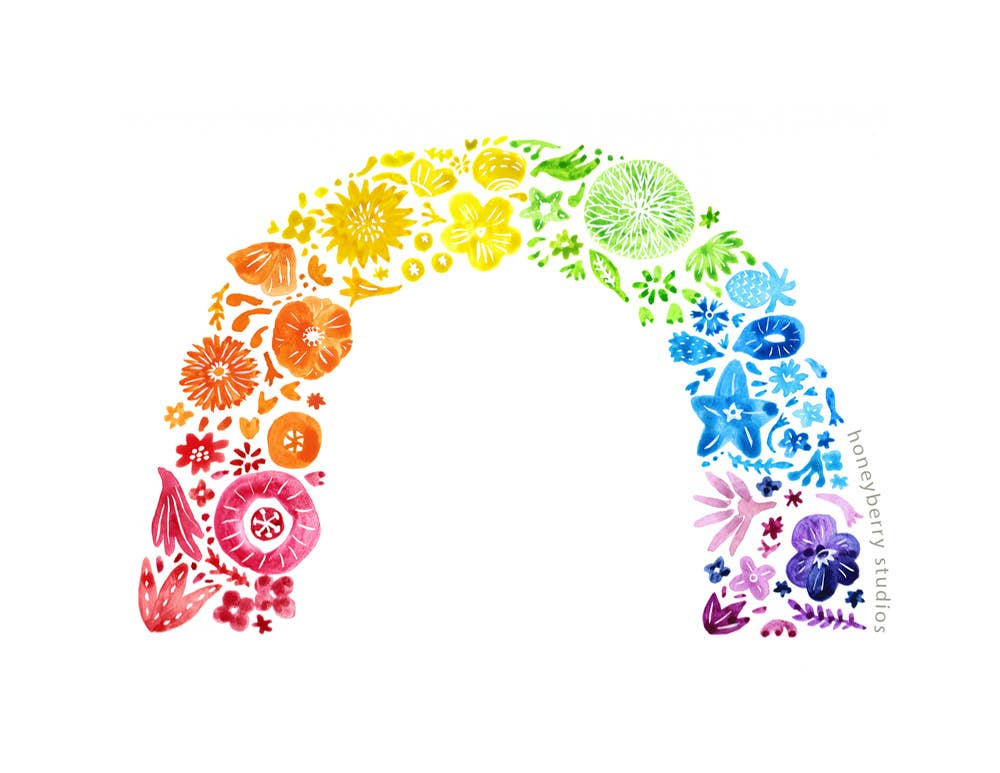 Rainbow Flower Arch Sticker - The Regal Find