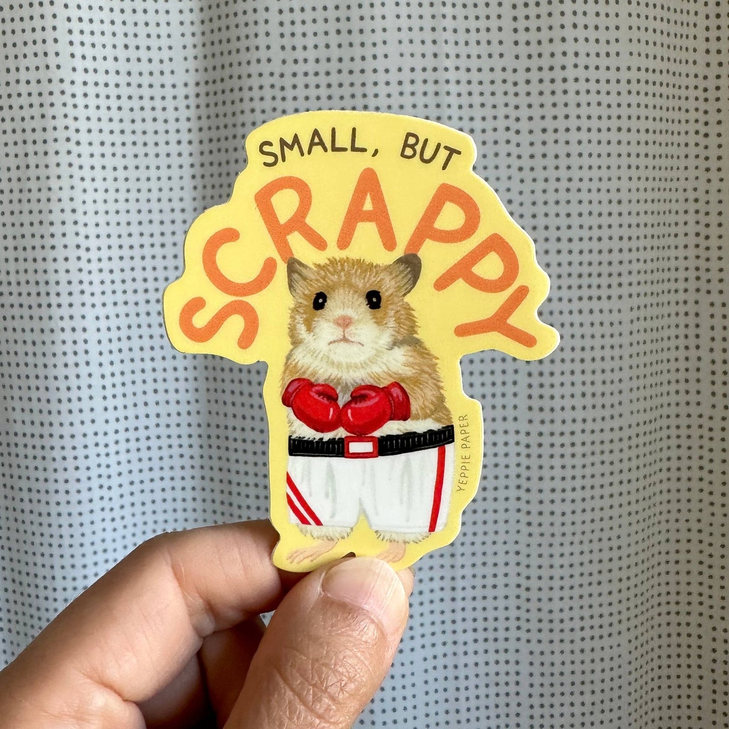 Small But Scrappy Hamster Sticker - The Regal Find