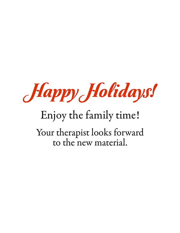 Therapist Holiday Greeting Card - The Regal Find