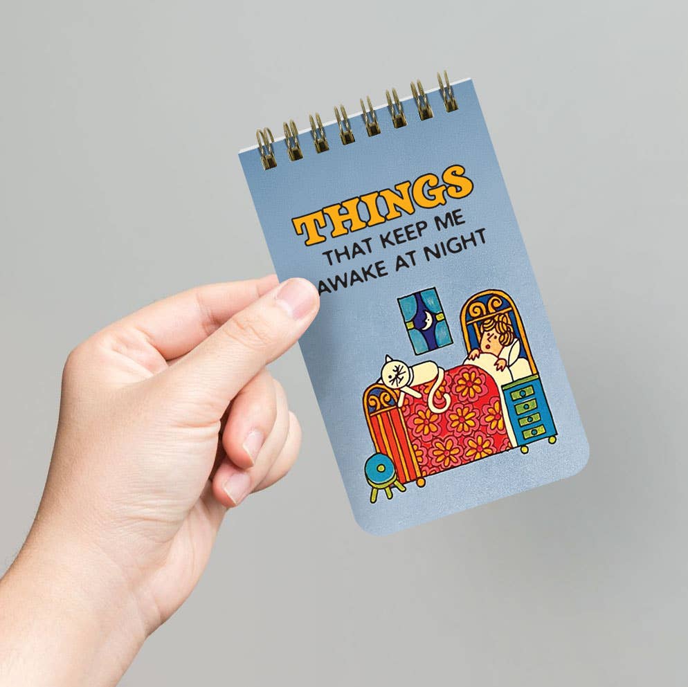 Things That Keep Me Awake at Night - Funny 3x5 Memo Notepad - The Regal Find