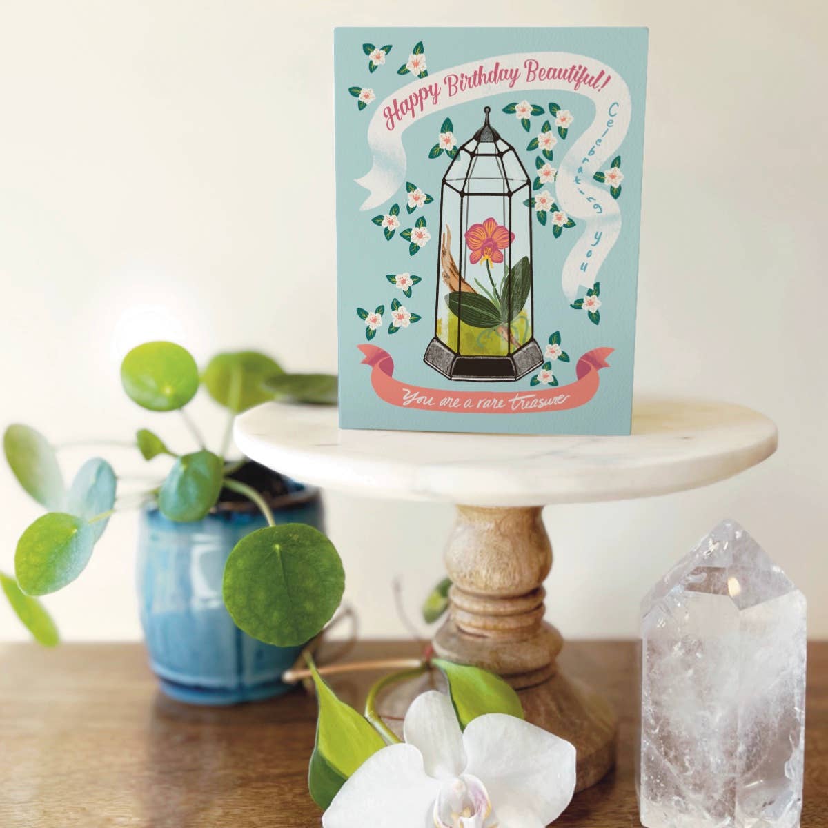 Treasured Orchid Birthday Greeting Card - The Regal Find