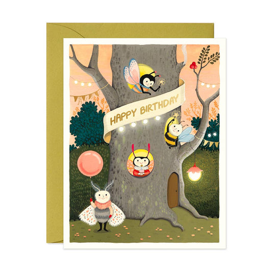 Tree Apartment Birthday Greeting Card - The Regal Find