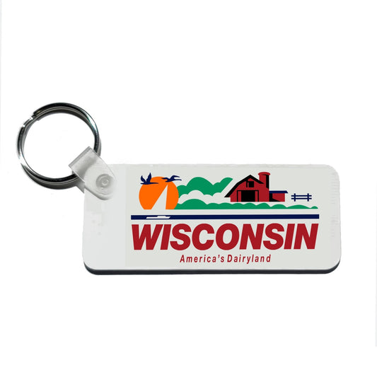Wisconsin License Plate Keychain - The Regal Find