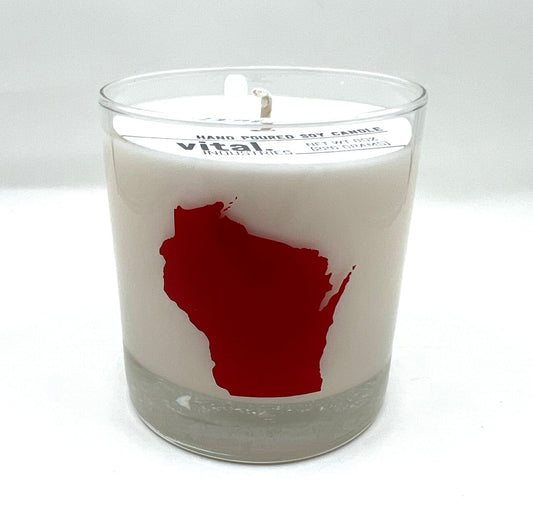 Wisconsin Silhouette, Glass Soy Candle (8.5 oz) - The Regal Find