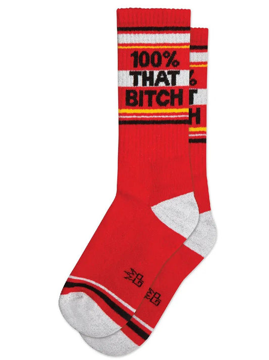 100% That Bitch Gym Crew Socks - The Regal Find