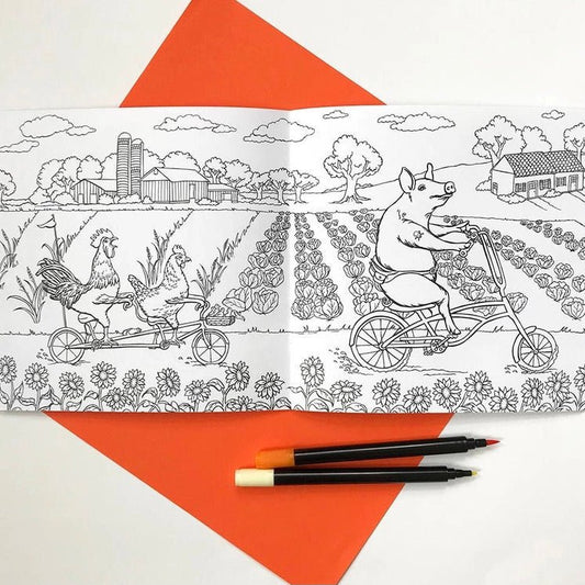 Animals on Bikes From the Forest to the Town Coloring Book - The Regal Find