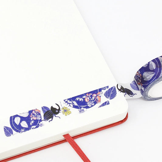 Beetles Garden Floral Washi Tape - The Regal Find