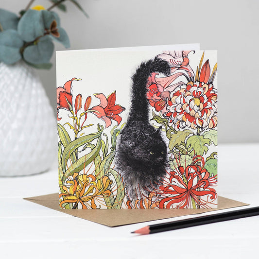 Black Cat Greeting Card - The Regal Find