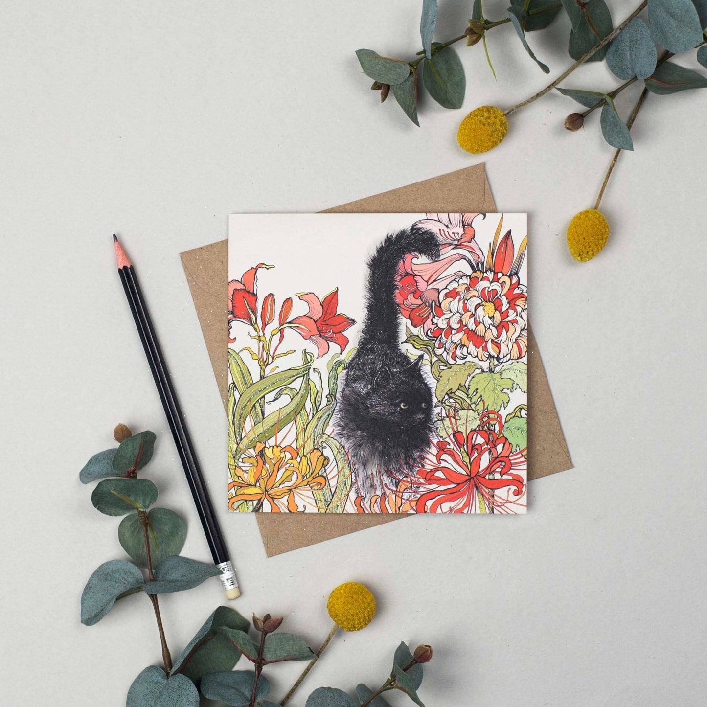 Black Cat Greeting Card - The Regal Find