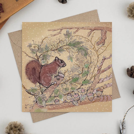 Burying Acorns Greeting Card - The Regal Find