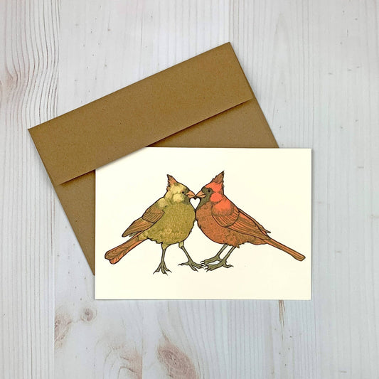 Cardinal Heart 5x7" Notecard - The Regal Find