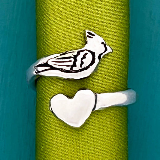 Cardinal/Heart Adjustable Ring - The Regal Find