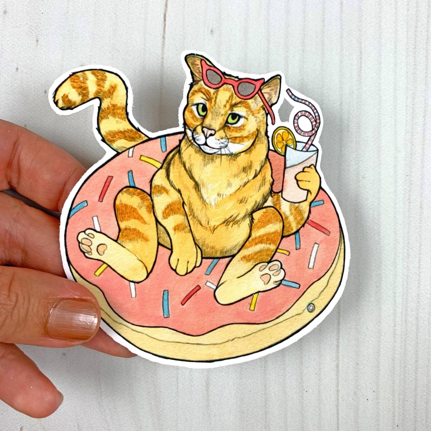 Cat Pool Party Vinyl Sticker - The Regal Find