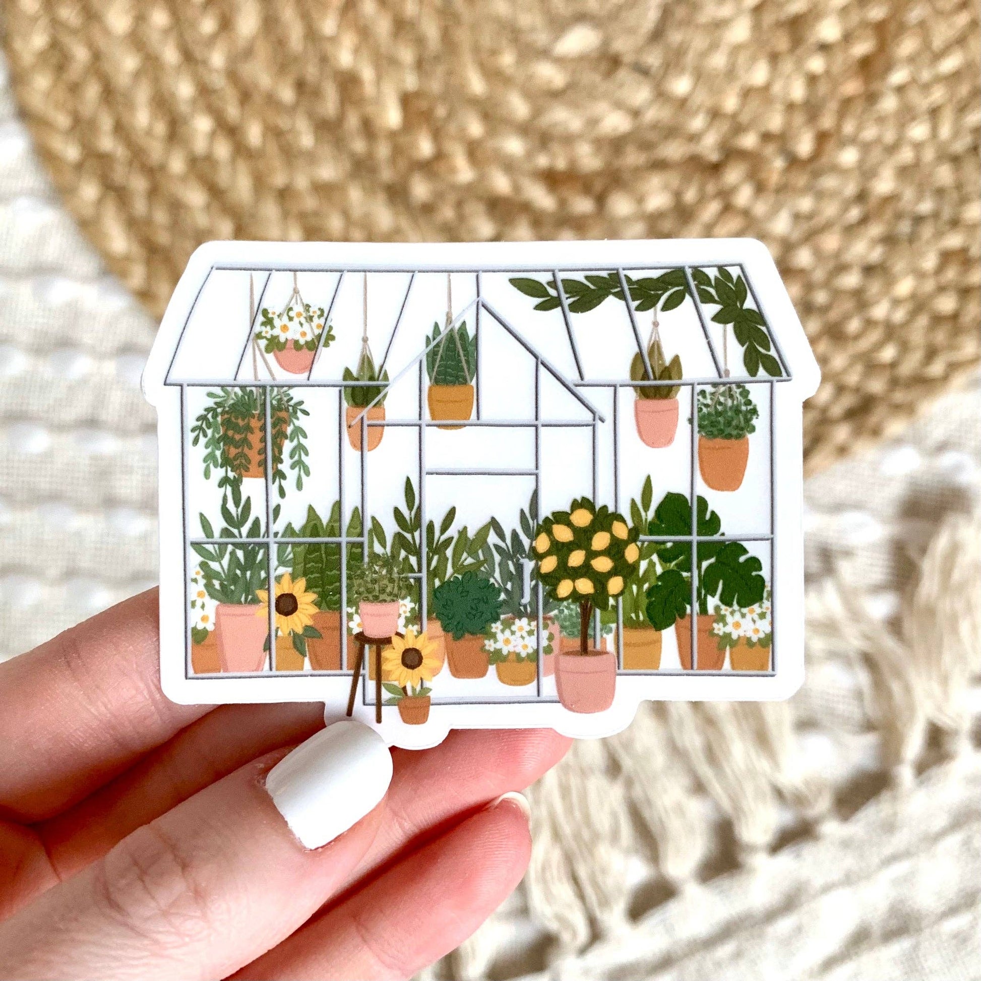 Clear Greenhouse Sticker, 3.25x2.5in - The Regal Find