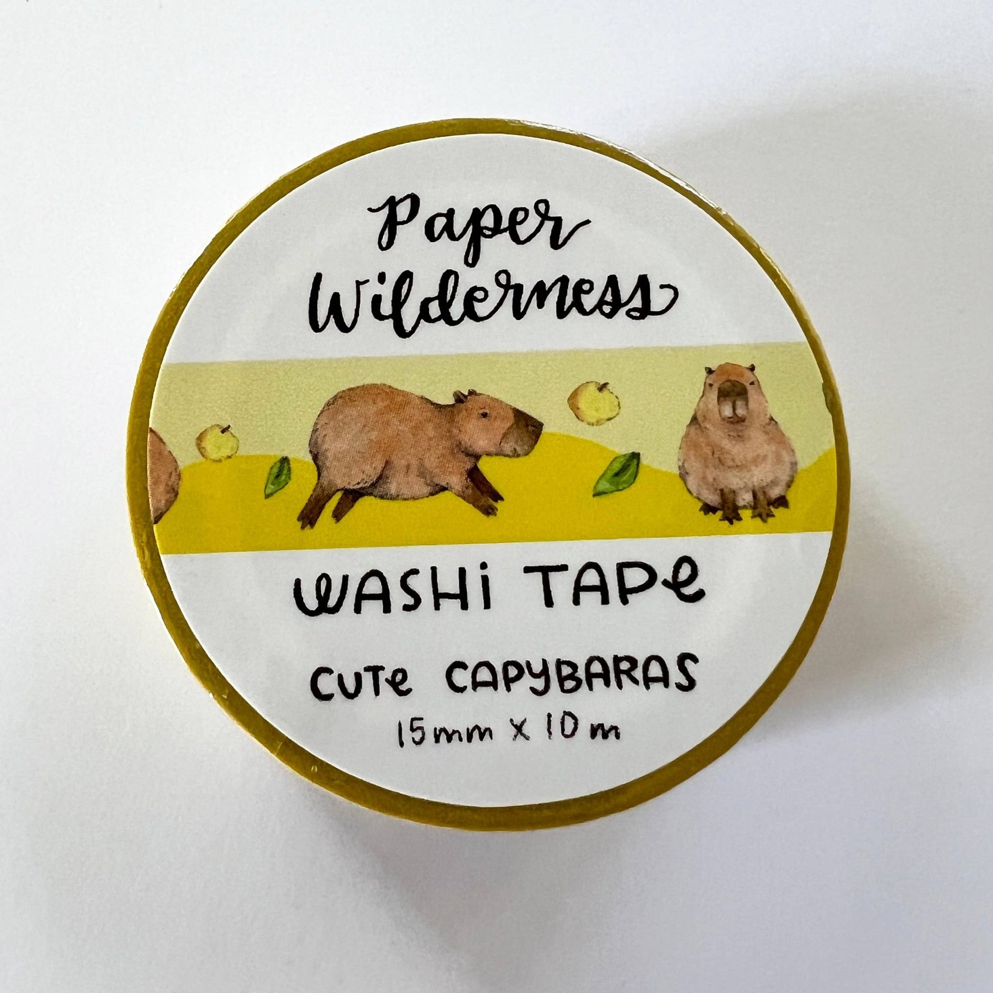 Cute Capybaras 15mm Washi Tape - The Regal Find