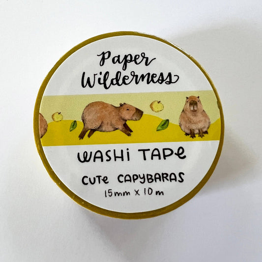 Cute Capybaras 15mm Washi Tape - The Regal Find