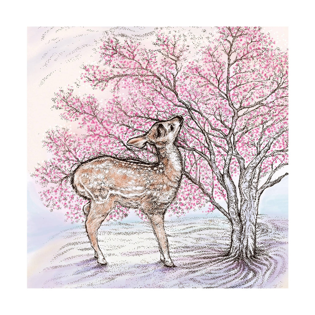 Deer and Blossom Greeting Card - The Regal Find
