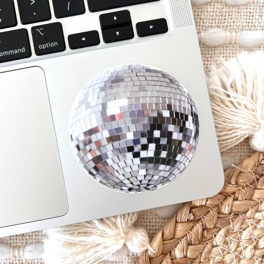 Disco Ball Sticker, 2.8 in. x 2.8 in. - The Regal Find