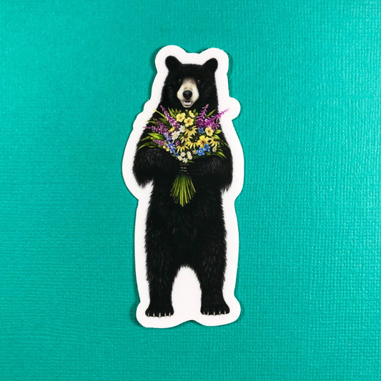Flower Bear sticker - The Regal Find