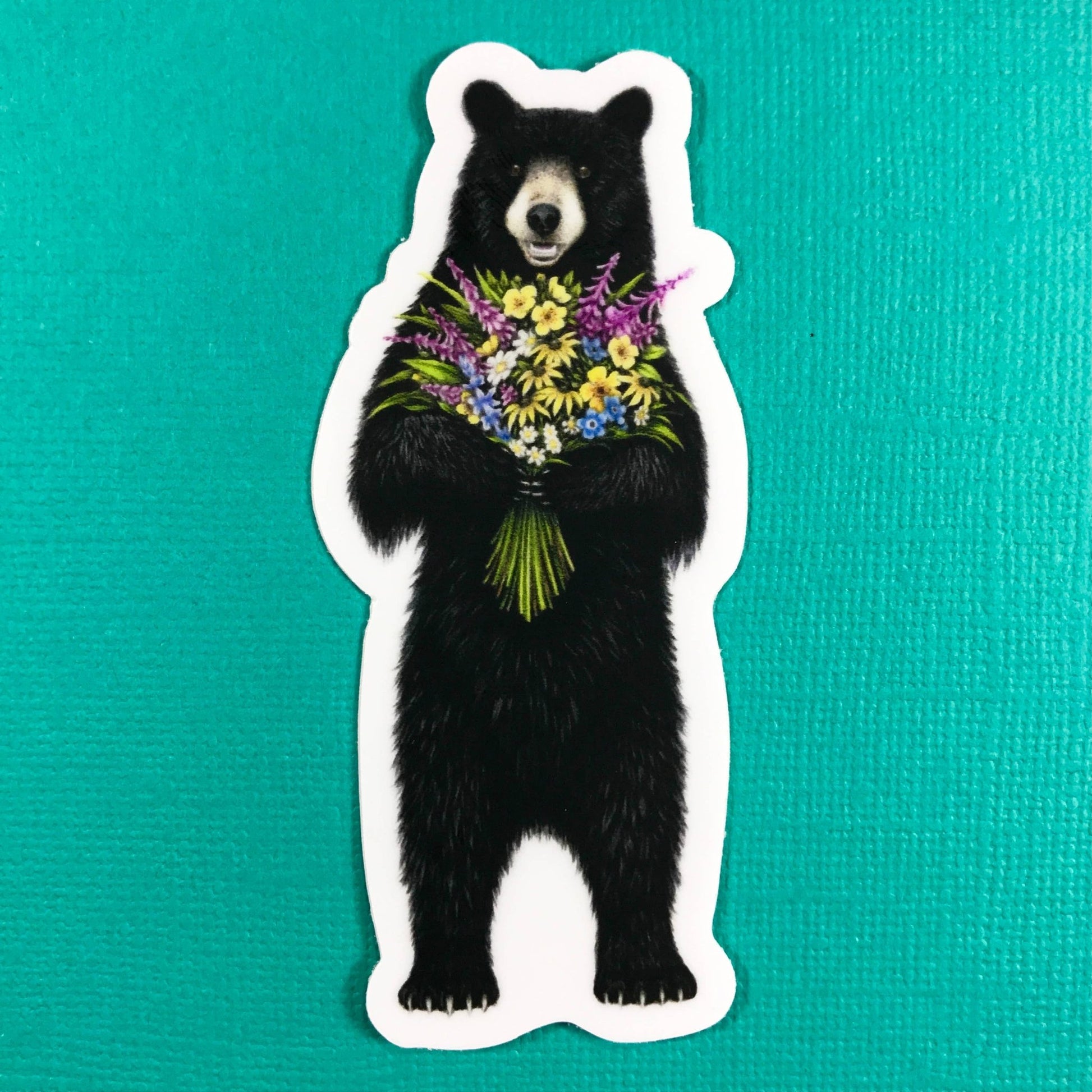 Flower Bear sticker - The Regal Find